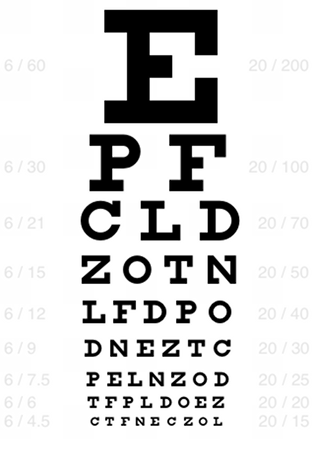 Printable Snellen Charts Actual Size Eye Chart Printable