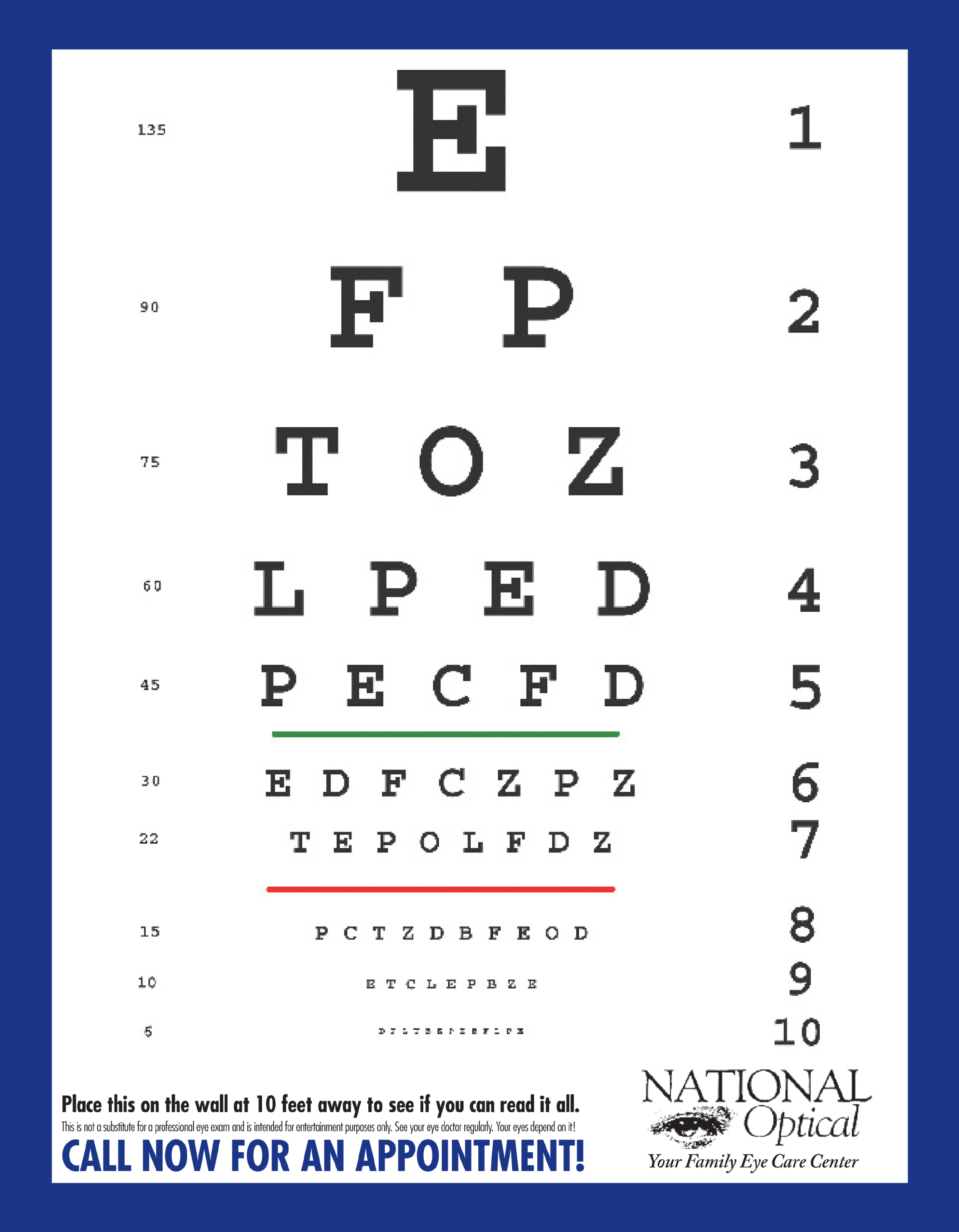 Free Eye Chart | Eye Chart Printable