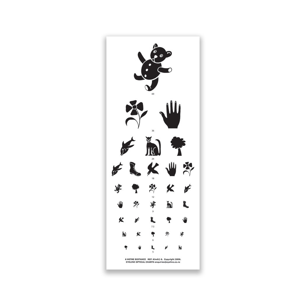 Childrens Churchward-Snellen Test Wall Chart - Optical Parts throughout Children&amp;#039;S Picture Eye Chart Printable