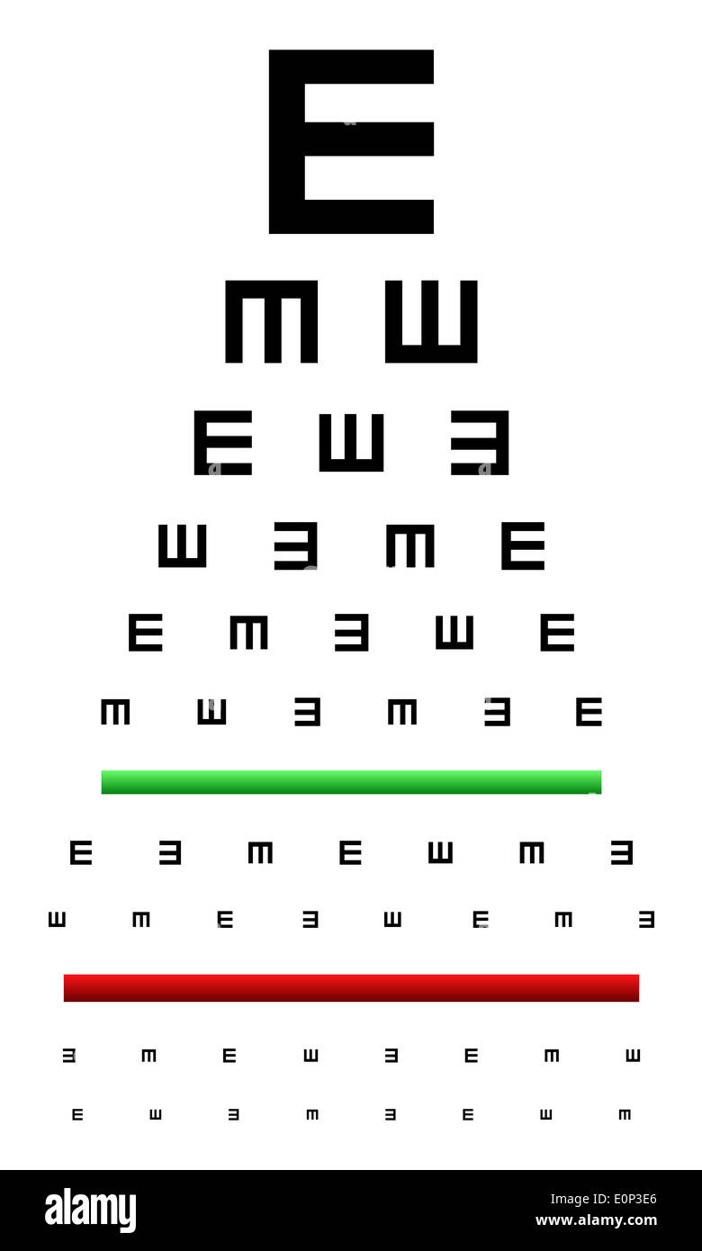 Classic Eye Chart Test For Young Children Or People With with regard to Printable Eye Chart For Children