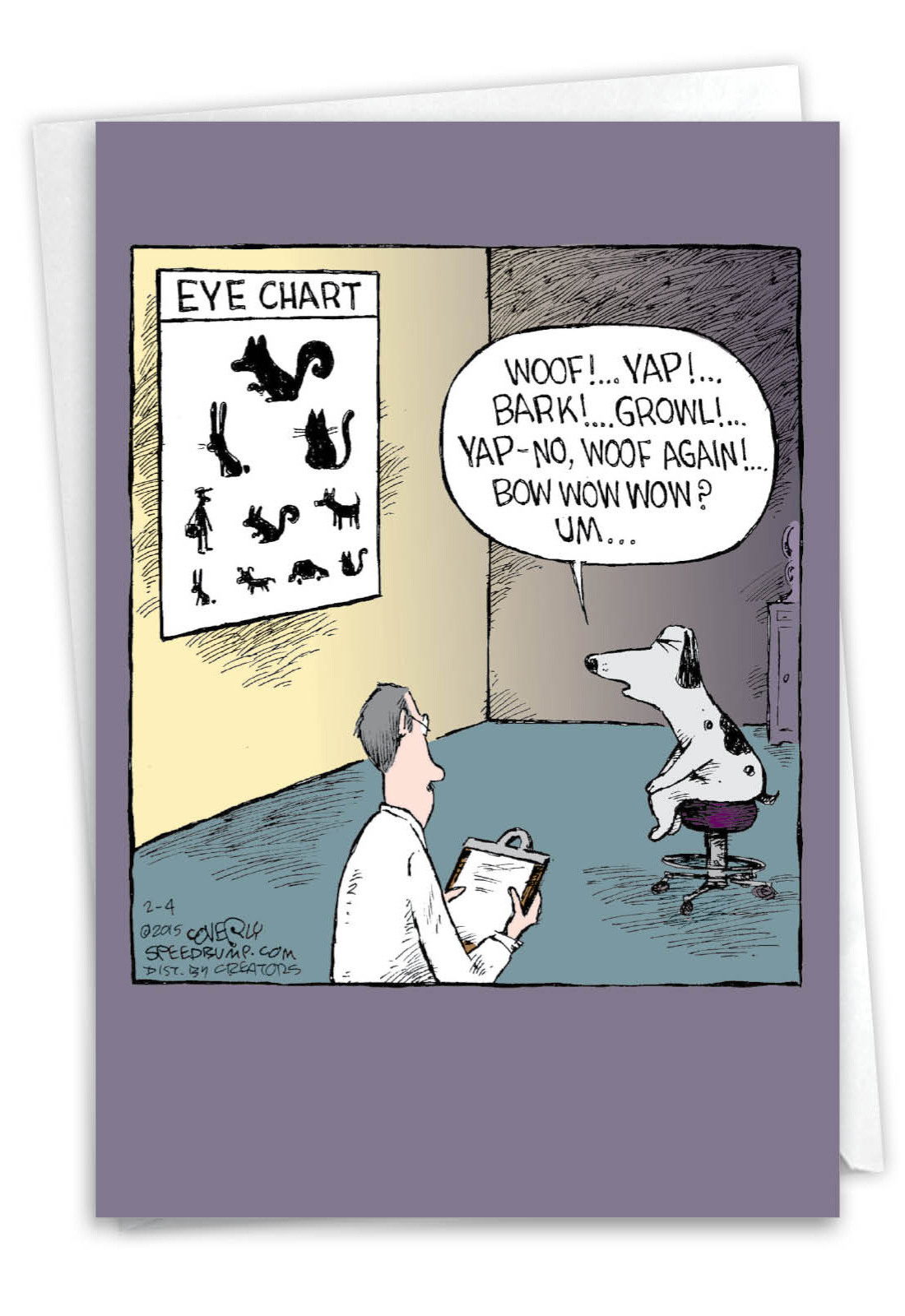 Dog Eye Chart: Funny Birthday Card in Eye Chart Birthday Card Printable