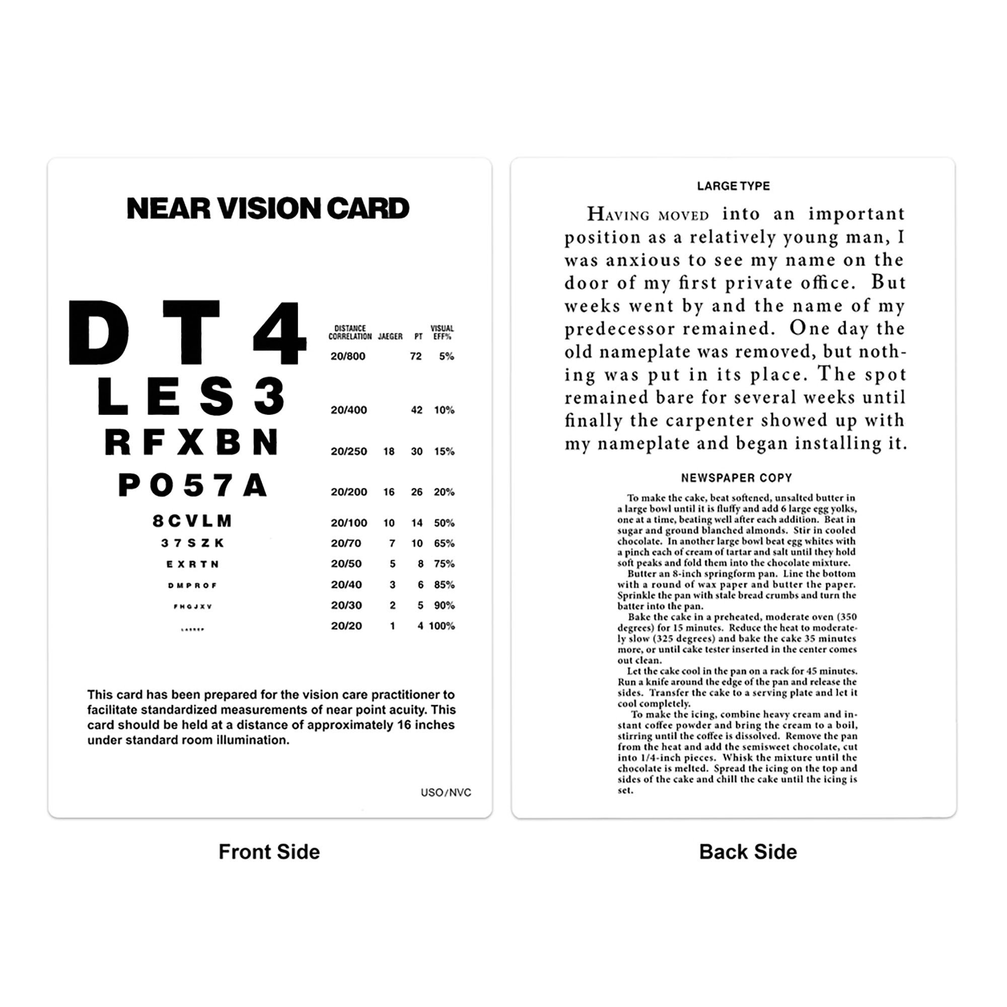 Eye Chart 16 Inch Distance Acuity Test - Mckesson for Printable 16 Inch Eye Chart