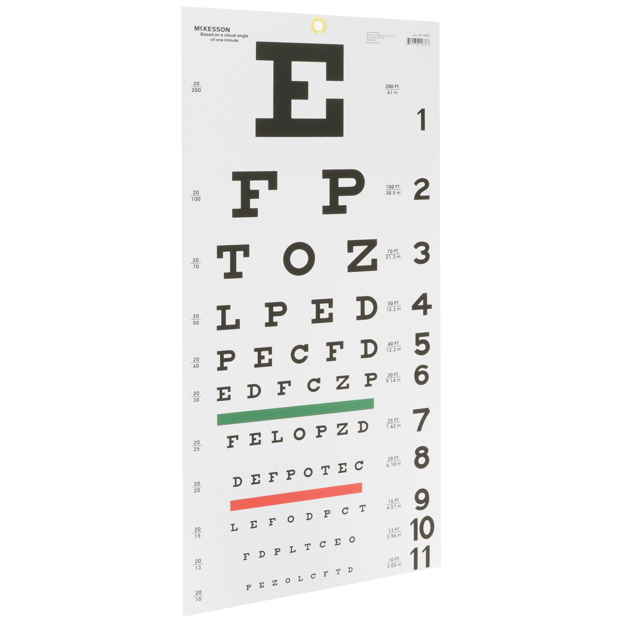 Eye Chart Mckesson 20 Foot Distance Acuity Test - Mckesson regarding Dmv Eye Exam Chart Printable