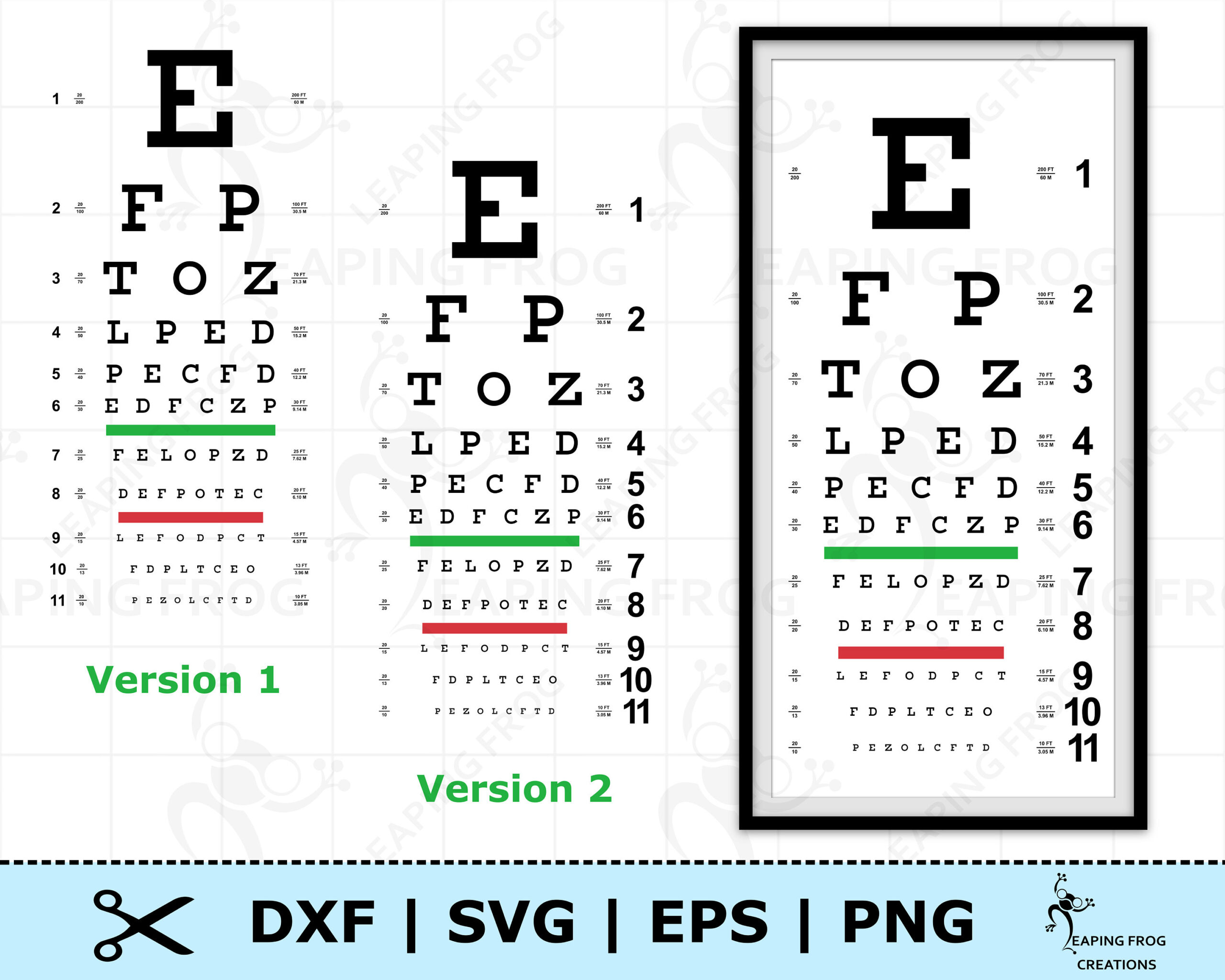 Eye Chart To Print. Png, Dxf, Svg, Eps. Cricut Cut Files within Printable DMV Eye Chart