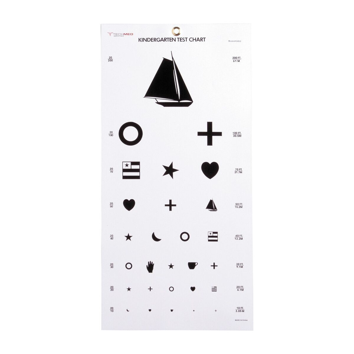 Eye Test Chart, Kindergarten Diagnostic Eyetest Test Distance 20 intended for 20 Ft Eye Chart Kindergarten Printable