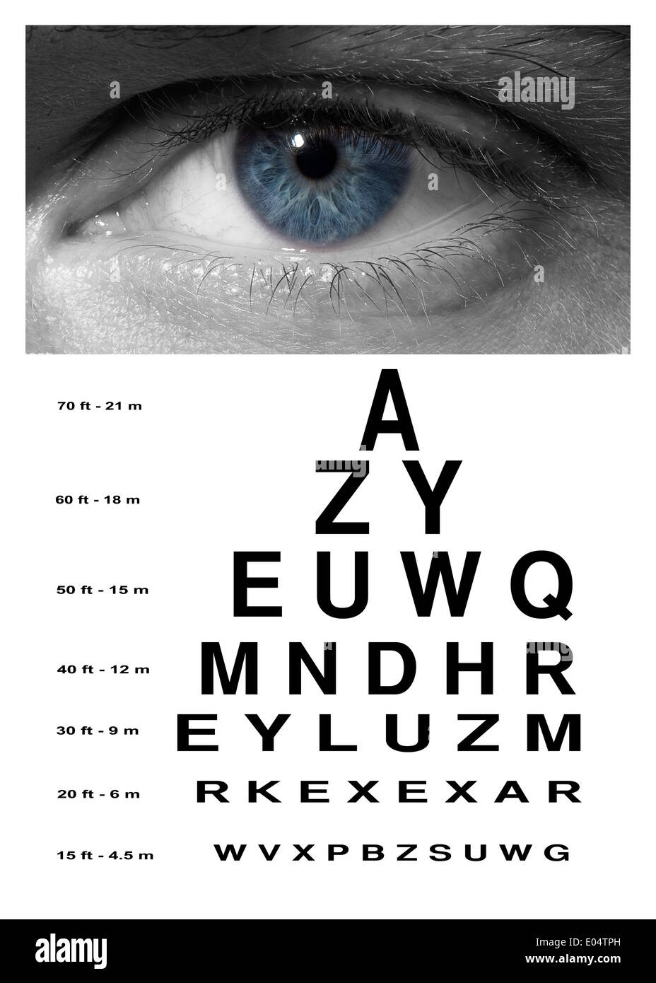 Eye Test Chart Men Hi-Res Stock Photography And Images - Alamy with Printable Eye Chart Close Up