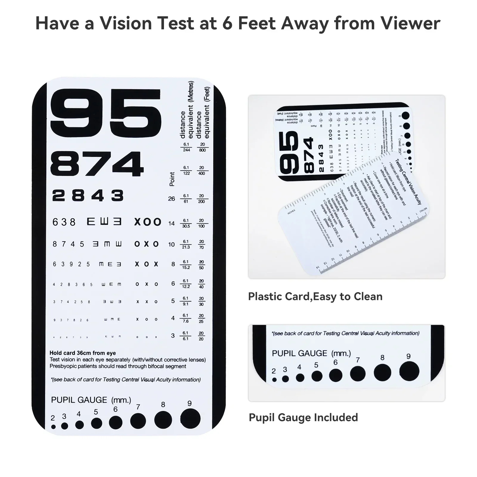 Far Near Vision Standardisierte Augentabelle Visuelle Prüfung Pocket Eye Chart, Snellen Pocket Eye Chart Rosenbaum Pocket - Aliexpress pertaining to Printable Rosenbaum Eye Chart