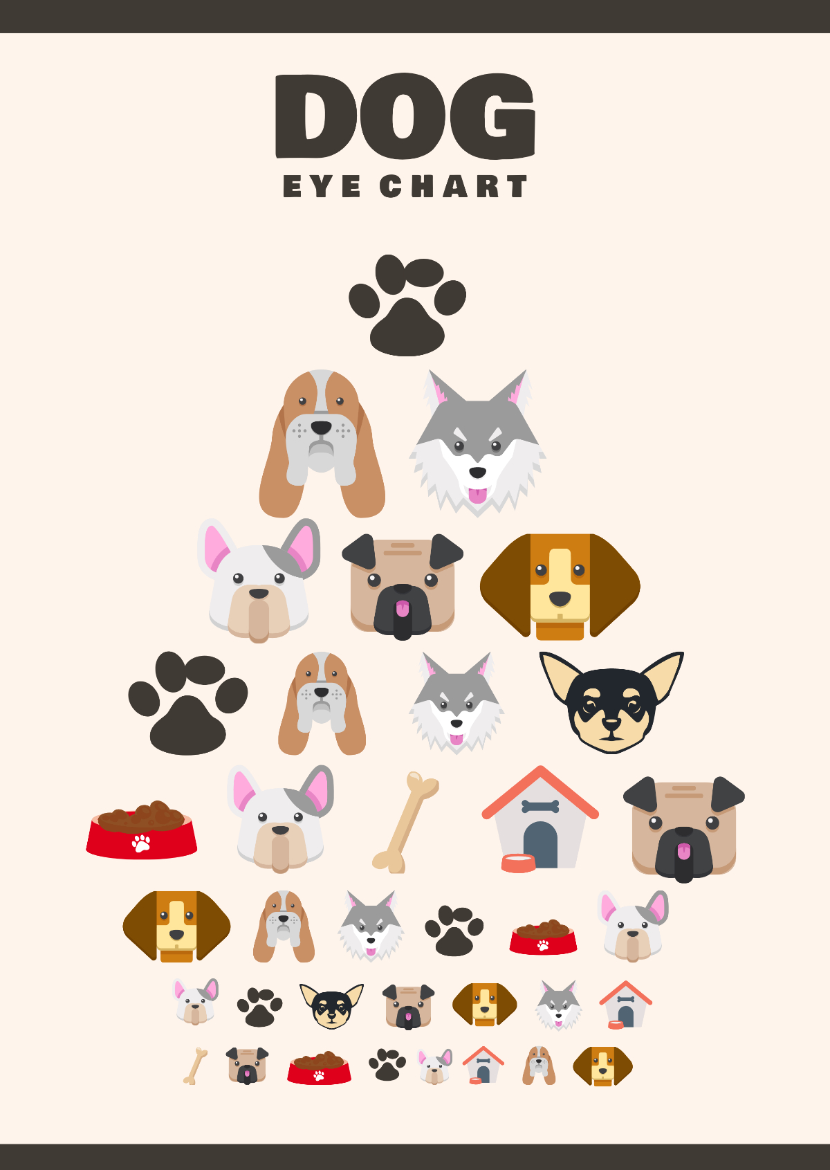 Free Dog Eye Chart Template To Edit Online for Animal Eye Chart Printable