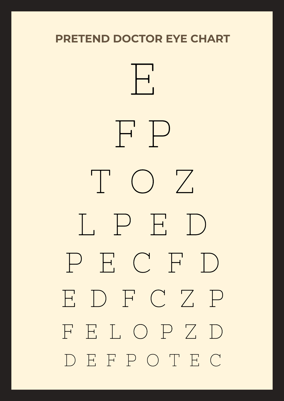 Free Eye Chart Templates, Editable And Printable regarding Printable Dr Eye Chart