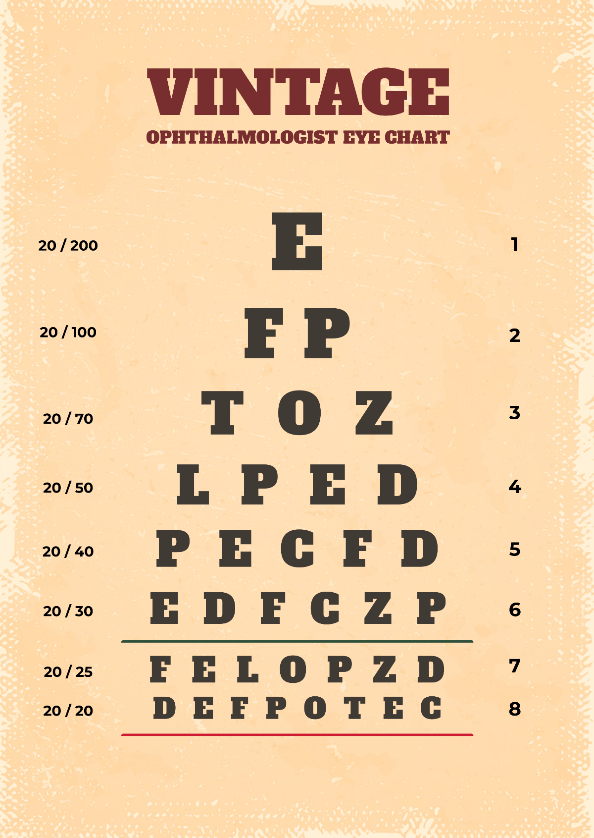 Free Eye Chart Templates, Editable And Printable with Printable Custom Eye Chart