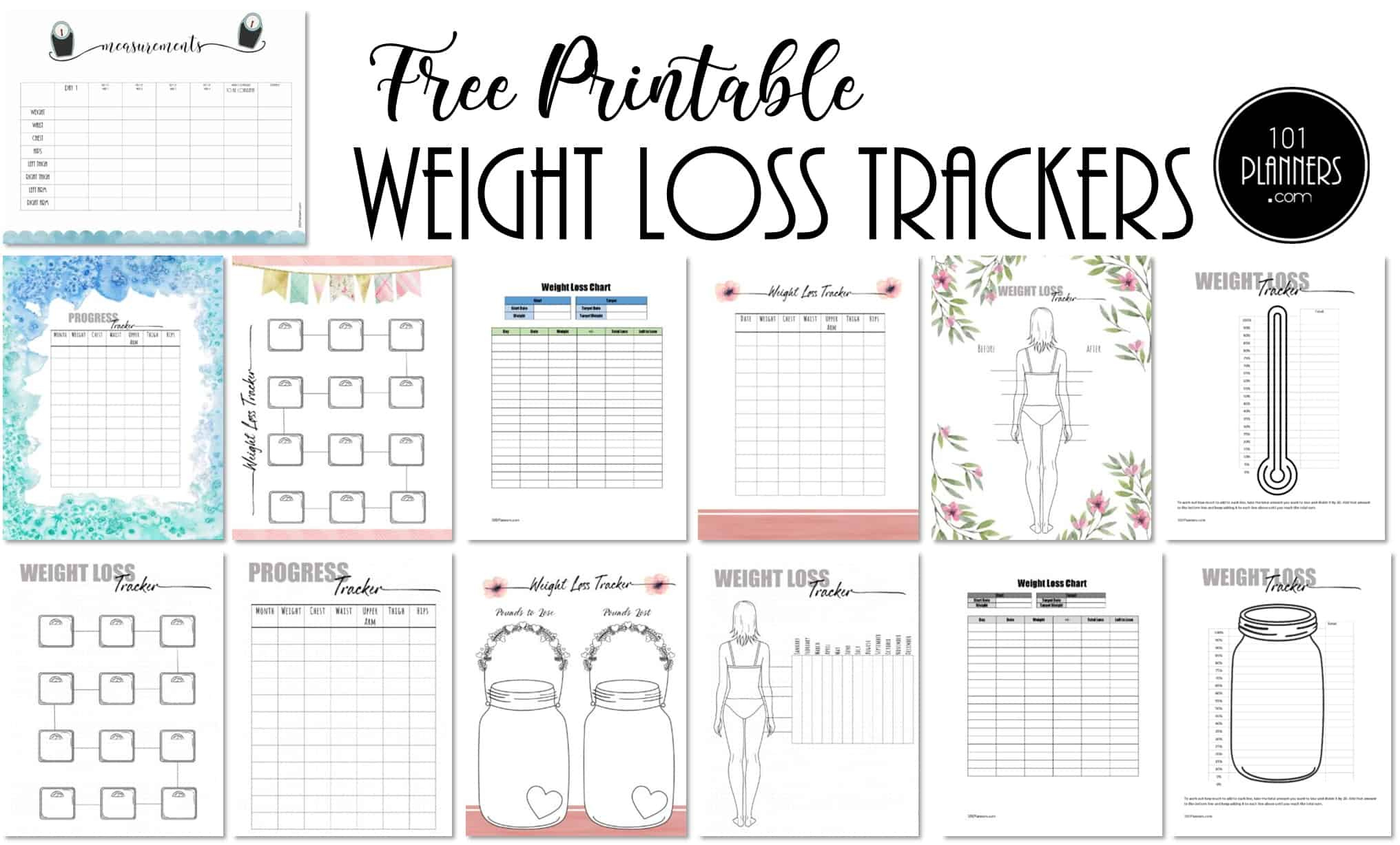 Free Weight Loss Tracker Printable | Customize Before You Print for Printable Chart For Sizing Craft Eyes