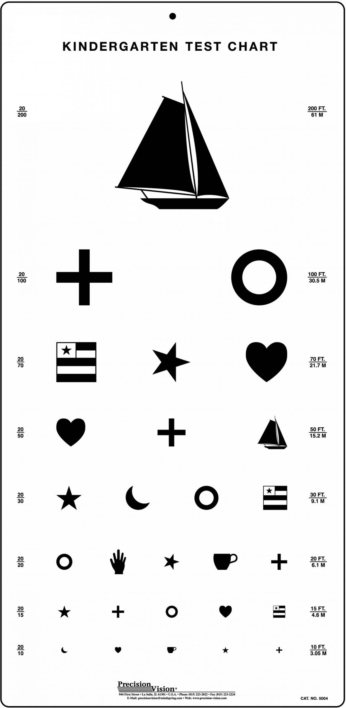 Kindergarten Eye Test Chart - Precision Vision inside Kids Eye Chart Printable