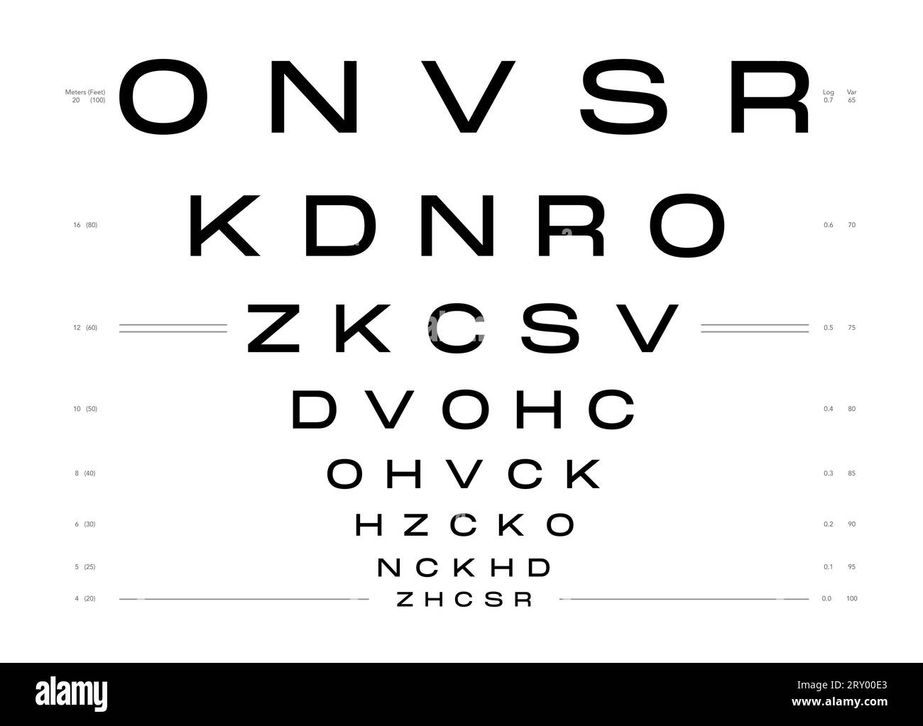 Logmar-Diagramm Eye Test Chart Medizinische Illustration for Logmar Eye Chart Printable