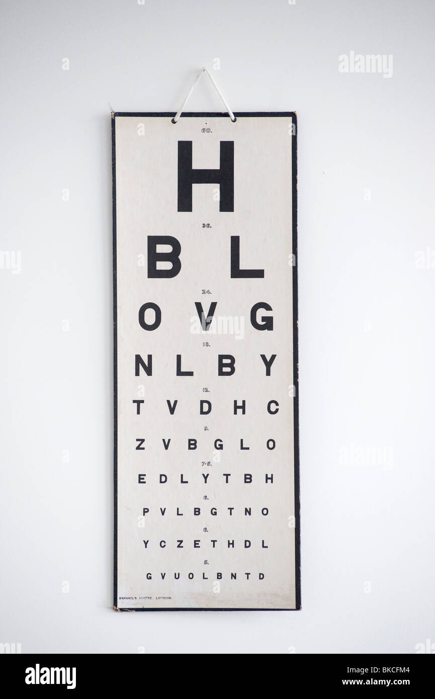 Optician&amp;#039;S Eye Chart Hi-Res Stock Photography And Images - Alamy pertaining to Printable Opticians Eye Chart