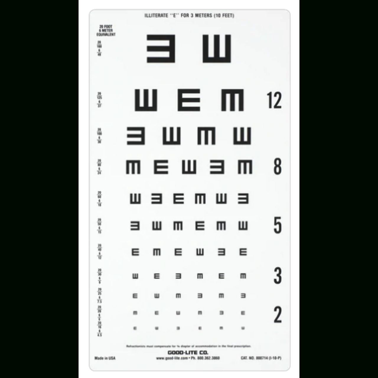 Originals Series Good-Lite Lea Symbol Folding Chart Set 250100 with regard to Lea Eye Chart Printable