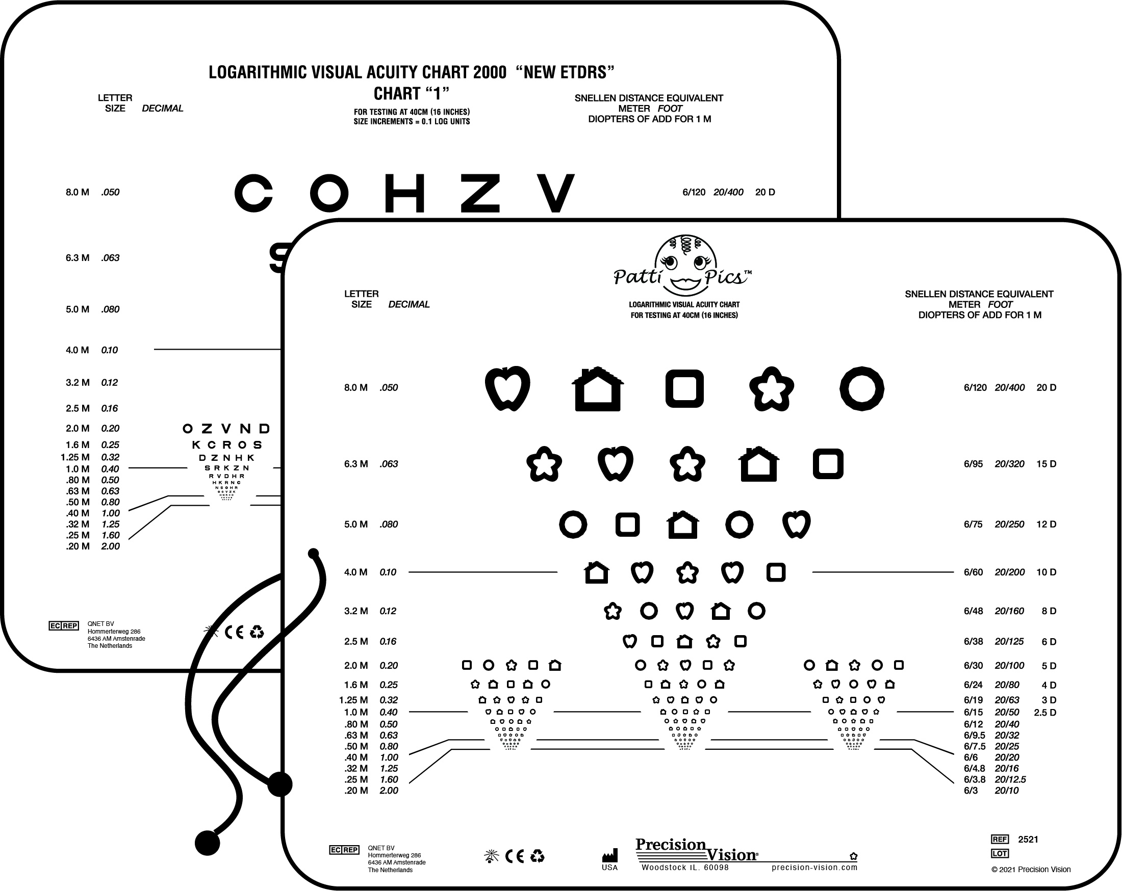 Patti Pics &amp;amp; Sloan Near Vision Chart - Precision Vision intended for Lea Children&amp;#039;S Eye Chart Printable