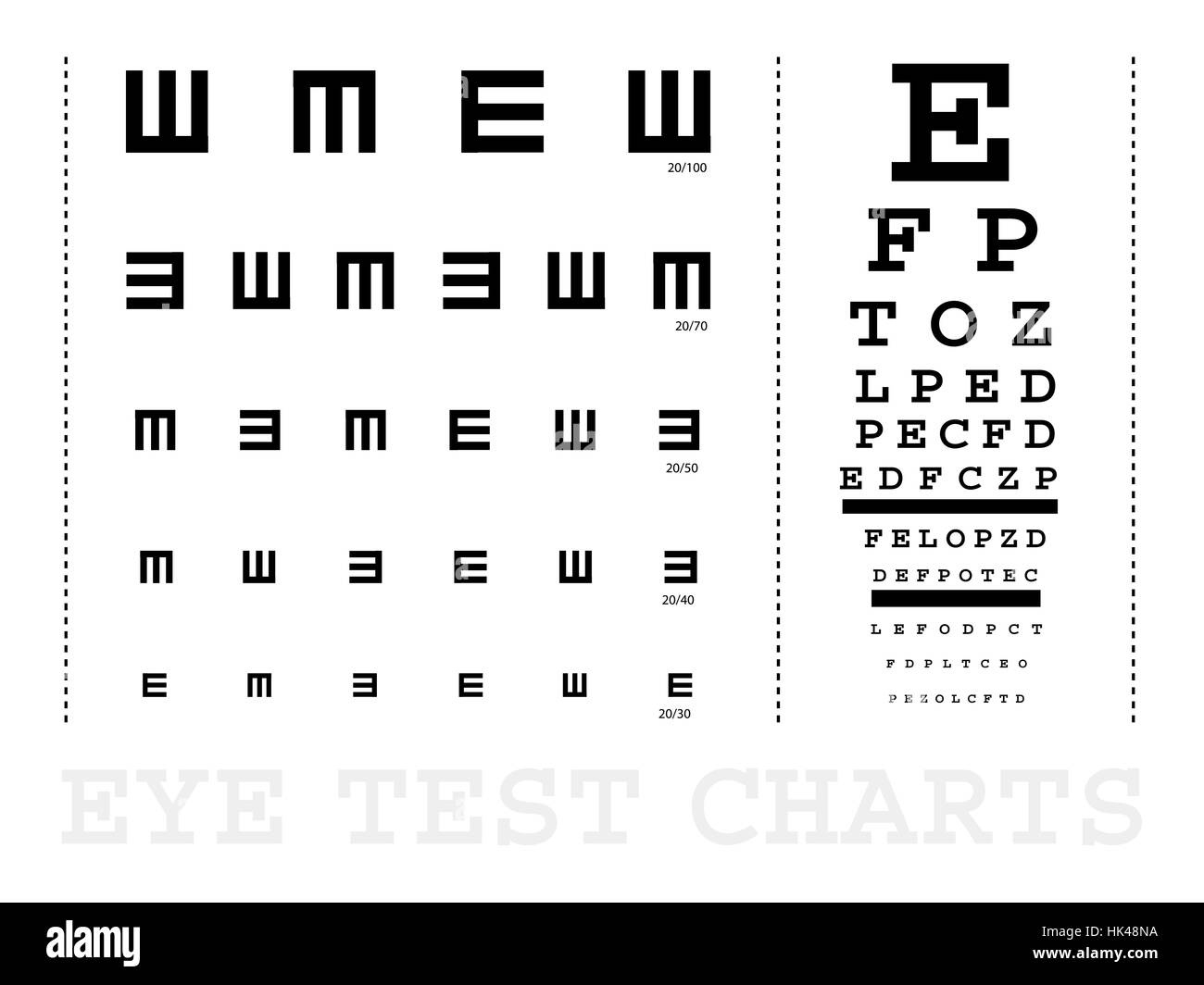 Snellen Eye Chart Cut Out Stock Images &amp;amp; Pictures - Page 2 - Alamy with regard to Eye Test Chart Close Up Printable