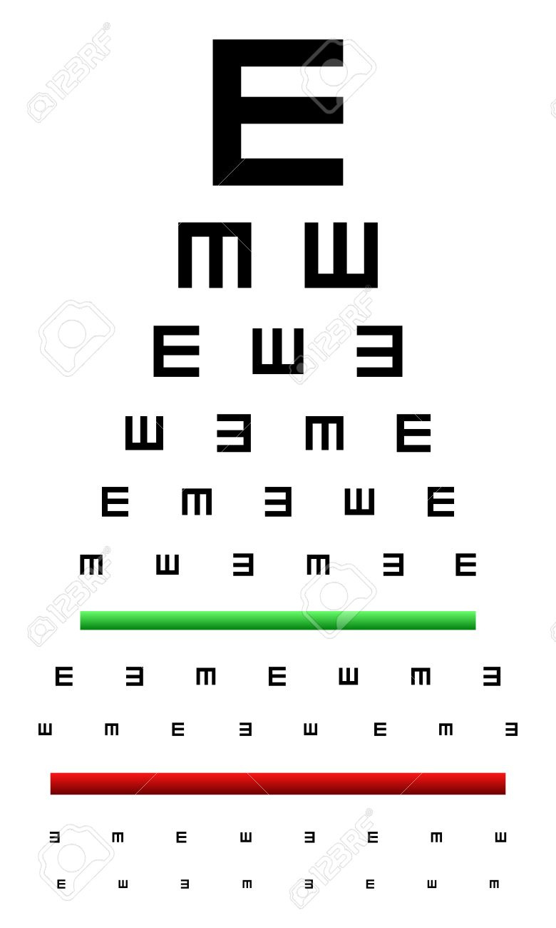 Snellen Eye Chart Test Used In Young Children Royalty Free Svg regarding Children&amp;#039;S Snellen Eye Chart Printable