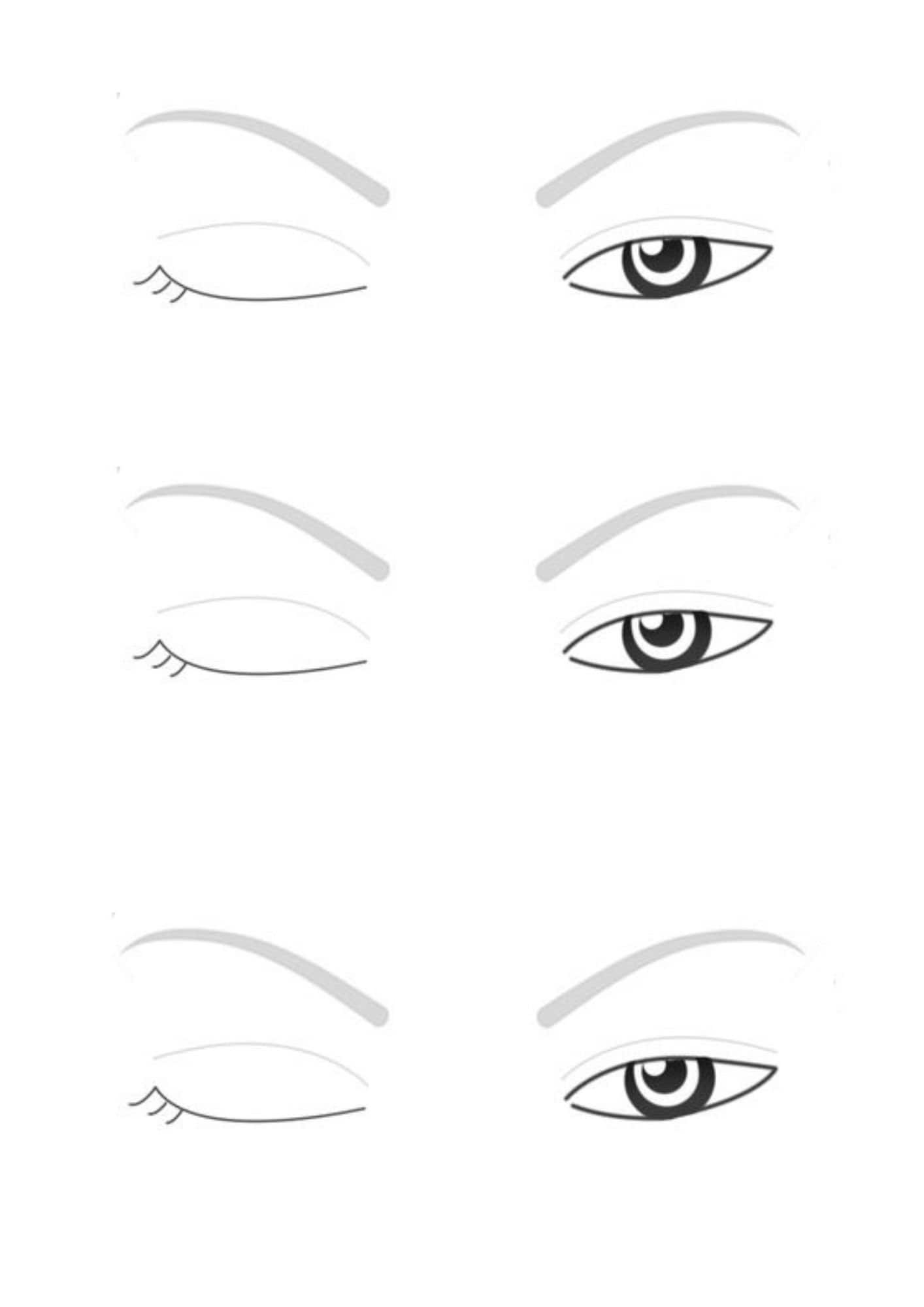 Templates To Practice Makeup Eyes, Eyes Chart - Etsy with Eyes Makeup Chart Printables