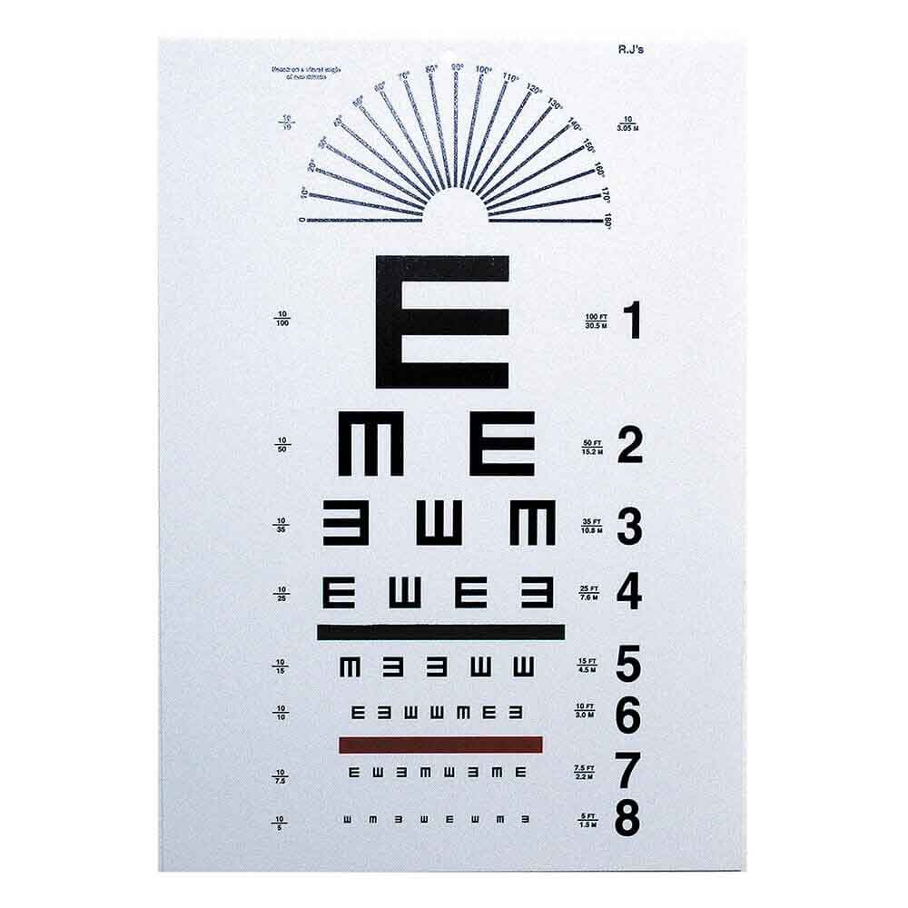 Tumbling E Eye Chart - 10&amp;#039; Distance | Amcon Labs with Tumbling E Eye Chart