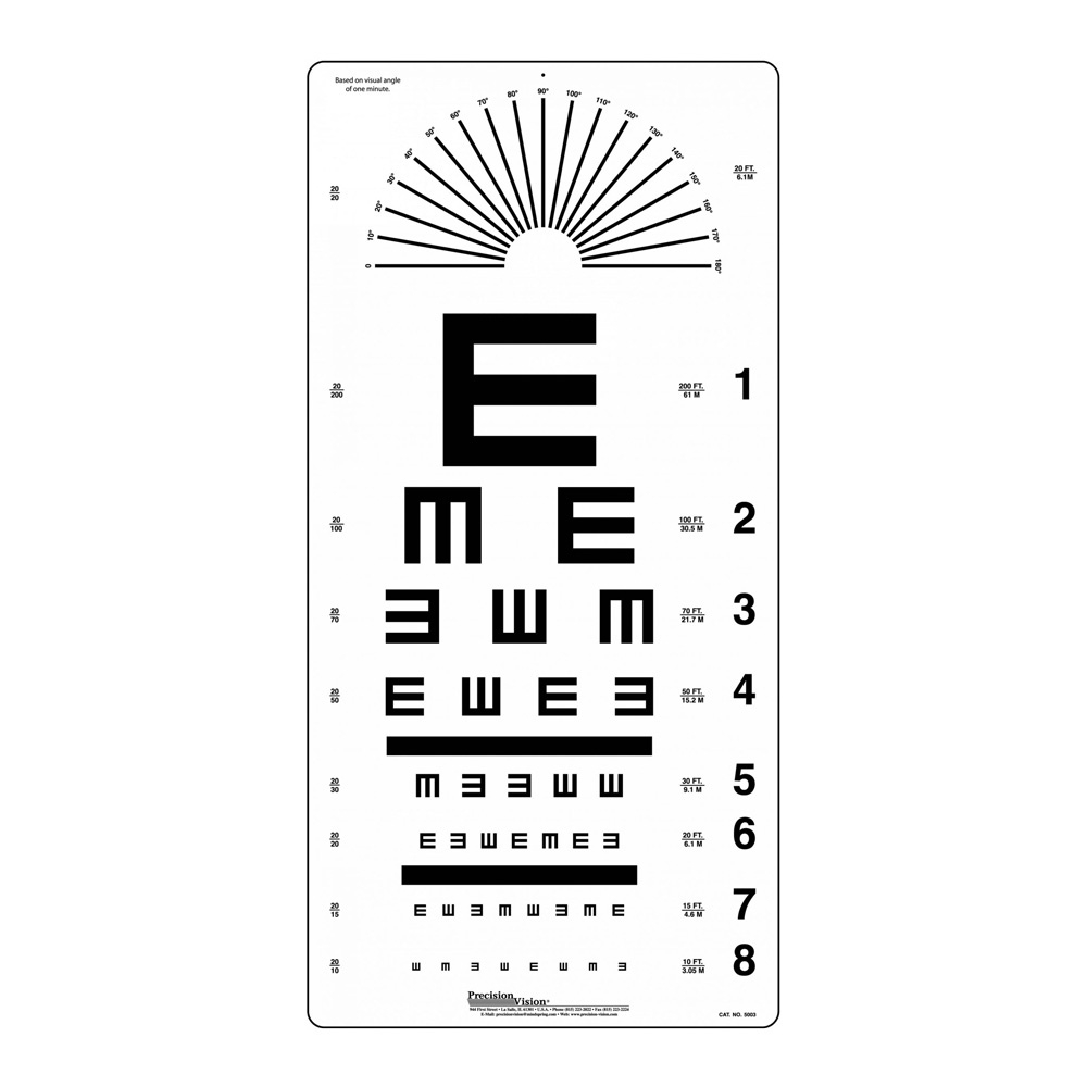 Tumbling E Vision Chart - Non-Letter Eye Test For Accurate Acuity within Free Printable Tumbling E Eye Chart