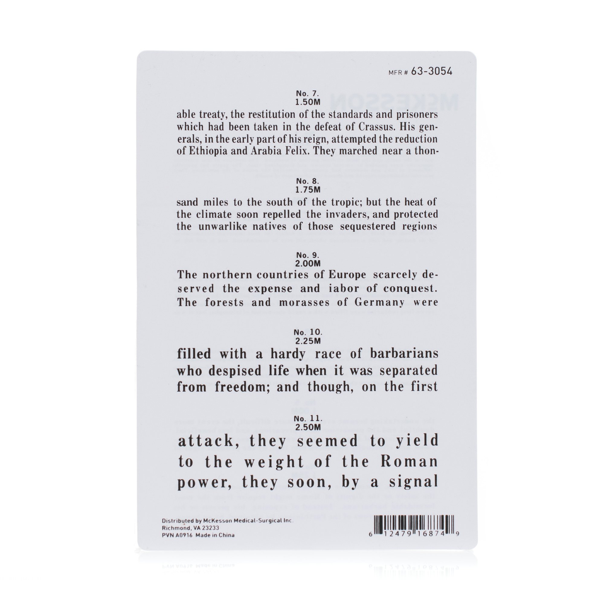 Vision Screening Card Mckesson 12 Inch Distance - Mckesson inside Jaeger No. 2 Type Eye Test